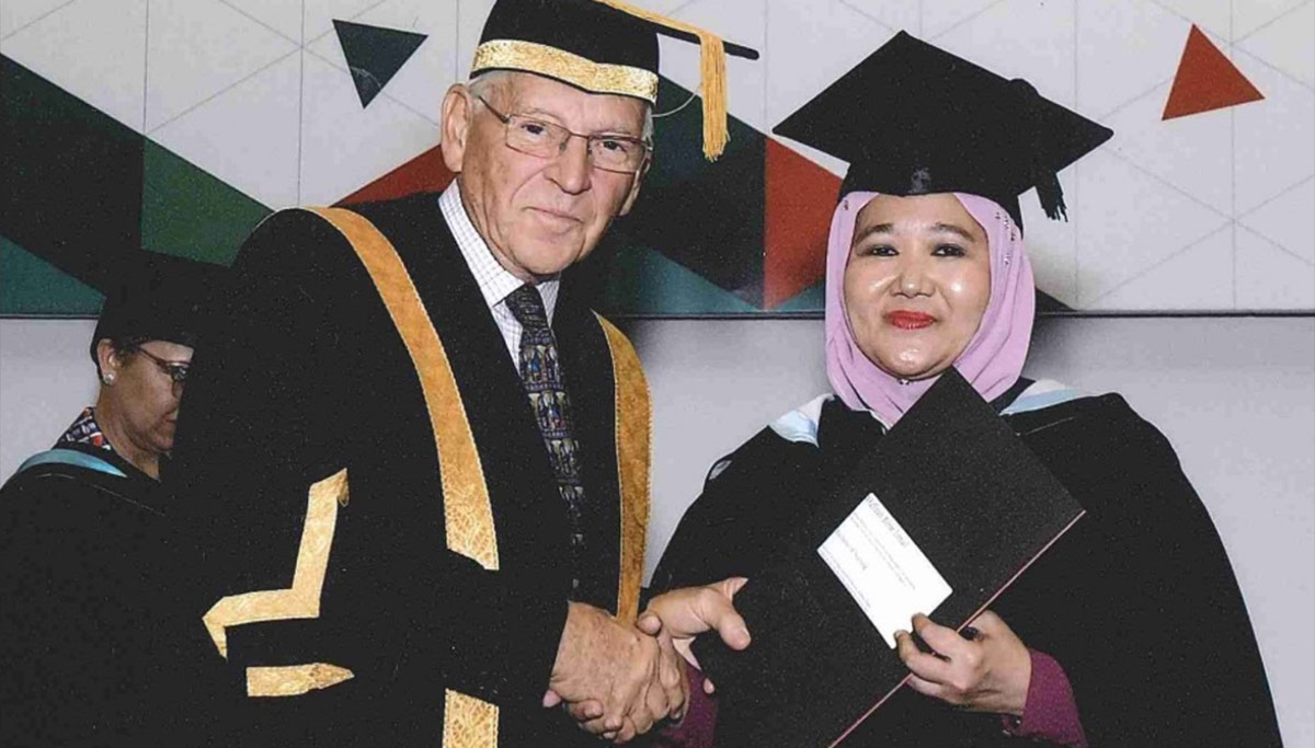 Nurse Clinician Hafizah Ismail was one of the oldest graduates at her nursing degree course